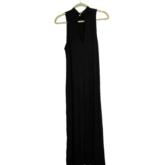 Elan Black Ribbed Sleeveless Jumpsuit Sz L NWT - Picture 11 of 14